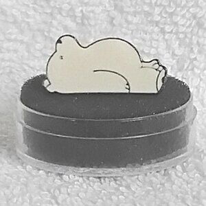 Polar Bear Gun Metal & Enamel Pin!!